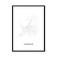 All roads lead to Stockholm (Sweden) Fine Art Map Print