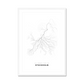 All roads lead to Stockholm (Sweden) Fine Art Map Print