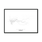 All roads lead to Surgut (Russian Federation) Fine Art Map Print