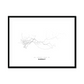 All roads lead to Surgut (Russian Federation) Fine Art Map Print