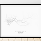 All roads lead to Surgut (Russian Federation) Fine Art Map Print