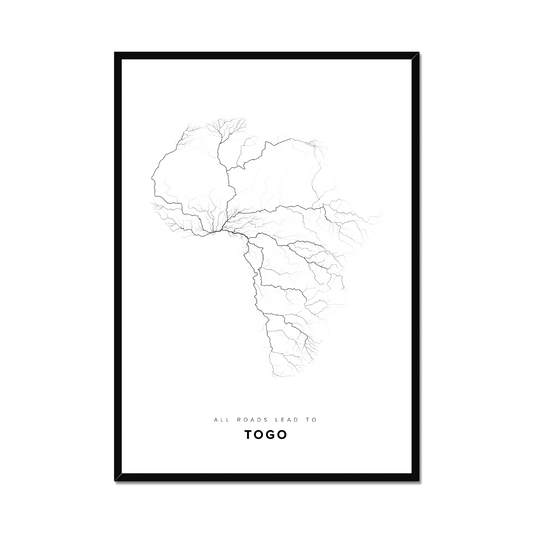 All roads lead to Togo Fine Art Map Print