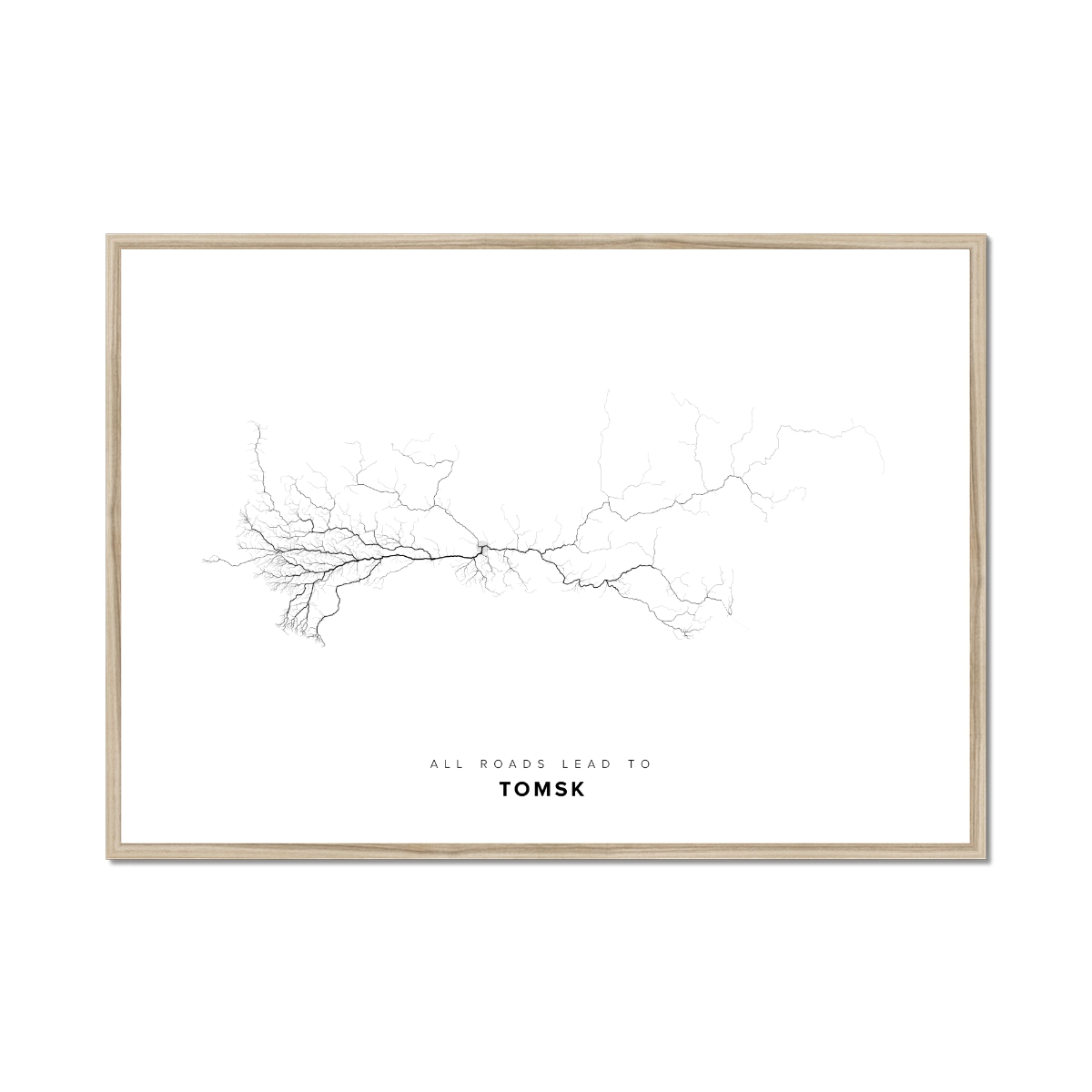 All roads lead to Tomsk (Russian Federation) Fine Art Map Print