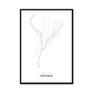 All roads lead to Ushuaia (Argentina) Fine Art Map Print