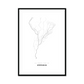All roads lead to Ushuaia (Argentina) Fine Art Map Print