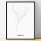All roads lead to Ushuaia (Argentina) Fine Art Map Print