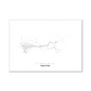 All roads lead to Yakutsk (Russian Federation) Fine Art Map Print